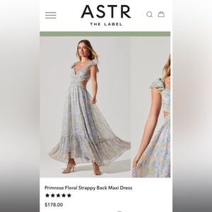 Astr Primrose Floral Maxi Dress - Multicolor Size M